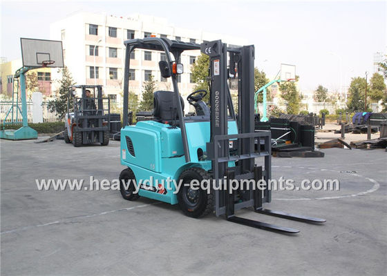 Cina Blue SINOMTP Battery Powered 1.5 Ton Forklift 500mm Load Centre With Full View Mast pemasok
