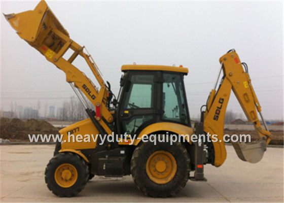 Cina Weichai Engine Road Construction Equipment Backhoe Loader B877 With 6 In 1 Bucket pemasok