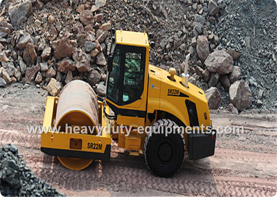 Cina Shantui SR22M road roller use hydraulic vibration and steering compacting of soils pemasok