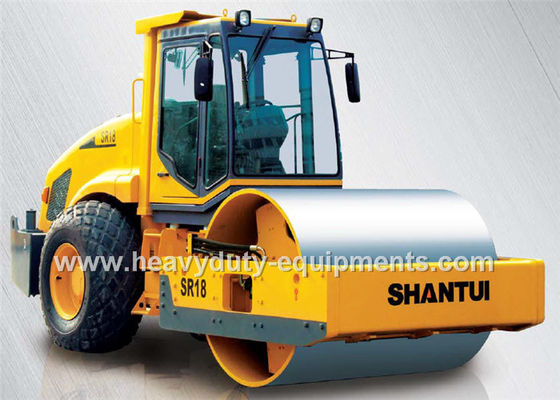 Cina Shantui Full Hydraulic Road Roller SR18 with Operating weight 18000kg air condition cabin pemasok