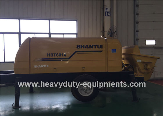 Cina SHANTUI HBT60 concrete pump trailer adopts the inclined gate valve, featuring good adaptability to concrete pemasok