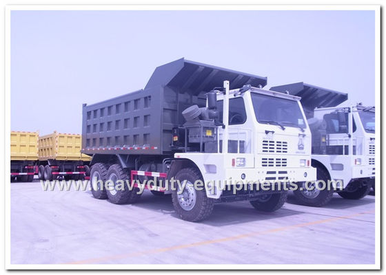 Cina HOWO 70tons Off road Mining Dump Truck Tipper 6*4 driving model 371hp with HYVA Hdraulic pump pemasok