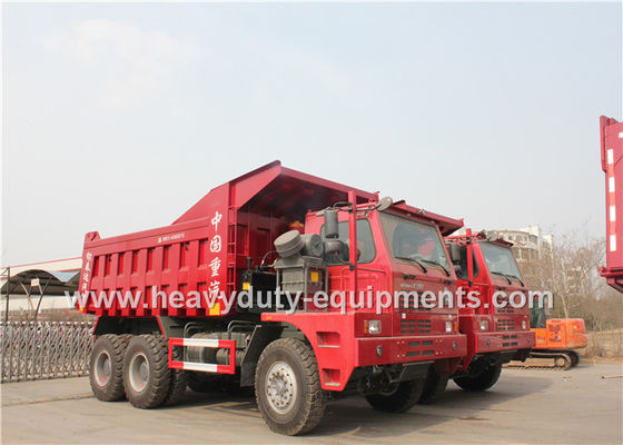 Cina Offroad Mining Dump Trucks / Howo 70 tons Mine Dump Truck with Mining Tyres pemasok