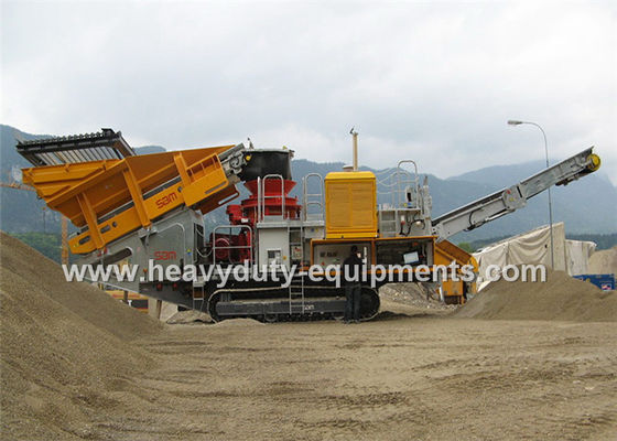 Cina Mobile impact Crusher / Stone Crusher Machine with Two Spindle Car Body pemasok