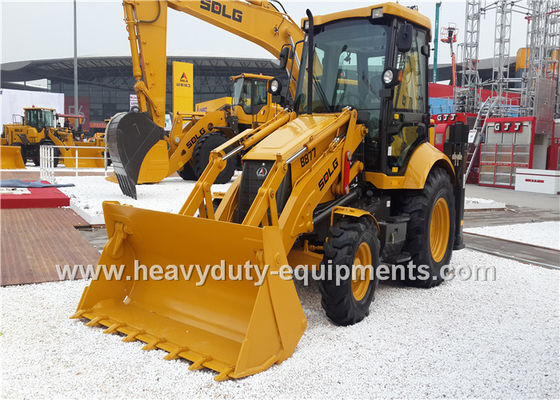 Cina 8 Tons Road Work Machinery SDLG Backhoe Loader B877 With Telescopic Boom pemasok