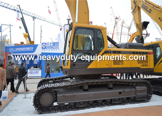 Cina 4.5km / h Hydraulic Crawler Excavator SDLG LG6360E 37800kg Overall Operating Weight pemasok