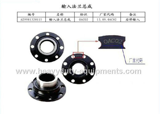 Cina Input flange assembly HOWO Spare Parts number AZ9981320115 FCC / SGS pemasok