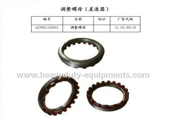 Cina sinotruk spare part regulating nut for differential part number AZ9981320041 with warranty pemasok