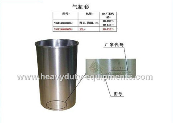 Cina sinotruk spare part Cylinder liner part number VG1540010006 with warranty pemasok