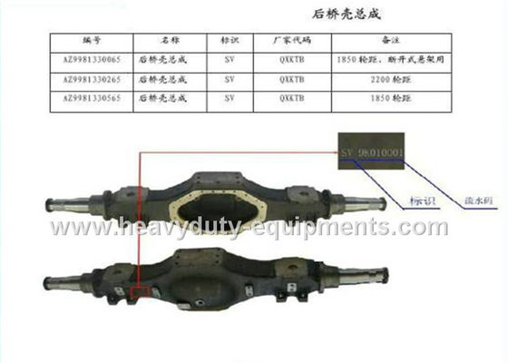 Cina sinotruk spare part jackshaft shell part number AZ9981330066 with warranty pemasok